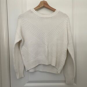 H&M Cream Textured Knit Sweater